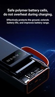 Banco de Energía Portátil de Alta Capacidad con Carga Solar Rápida de 15W, Pantalla Digital, Múltiples Salidas USB y Carga Inalámbrica, Gran Venta