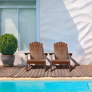 เก้าอี้พักผ่อนไม้เนื้อแข็งแบบพับได้ สไตล์อเมริกัน สำหรับใช้กลางแจ้ง สระว่ายน้ำ ชายหาด ระเบียง ลานบ้าน สวน - Product Image 4