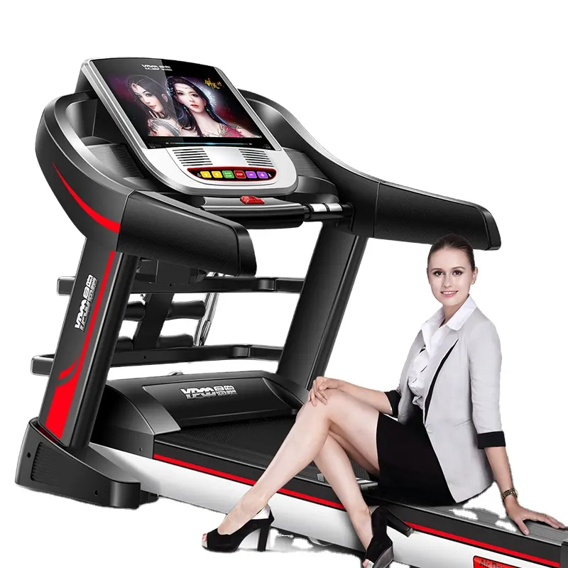 YPOO hot sales home electric fitness folding treadmill good quality gym fitness running machine with YPOOFIT APP best treadmill