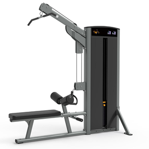 Equipo de ejercicio de cable de fila cargado de pila de servicio pesado ajustable Lat Pull Down y máquina de fila sentada Estación de polea alta y baja - Product Image 1