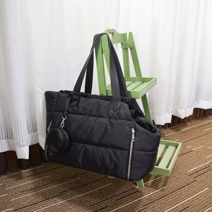 Borsa Tote Personalizzata per Cani e Gatti, Portatile, da Esterno, in Cotone e Poliestere, Grigia, Classica, Impermeabile, di Lusso, Stile Teddy Poodle - Product Image 4
