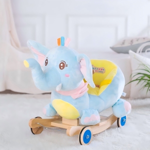 Sillas Mecedoras de Peluche de Elefante Coloridas al por Mayor, Sillas Suaves de Animales para Niños para el Hogar y el Jardín de Infancia - Product Image 1