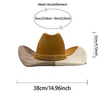 Chapeaux de cowboy personnalisés en gros avec bande de strass dorés pour femmes, idéaux pour les fêtes western et le rodéo