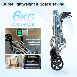 Chaise de douche en aluminium ultra-légère 4 en 1 de 6 kg avec système de freinage, chaise de toilette pliable pour personnes âgées et handicapées - Product Image 2