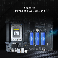 Placa Base para Servidor con Módulo BMC, Compatible con CPU EPYC Serie 7002 7003, 4 x PCIe 4.0 x16, 1 x PCIe 4.0 x8, 8*DDR4, 2TB, IPMI, Doble 2.5G