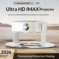 Projecteur intelligent Relee HD avec fonction pan-tilt, écran de projection pour téléphone portable, idéal pour la projection murale dans la chambre