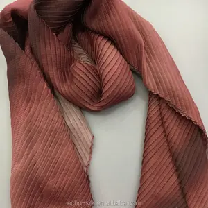 Hot sale women polyester scarf in ombre dyed fold style