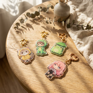 Wholesale <b>Custom</b> Printed Acrylic Charms Key Chain Cartoon Anime Acrylic Keychain Pin Stand Transparent Epoxy Acrylic Keyring - Product Image 6