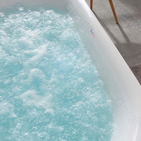 Baignoires de massage autoportantes en acrylique de forme ovale Gurgle, baignoire intérieure, commande tactile, jets d'air