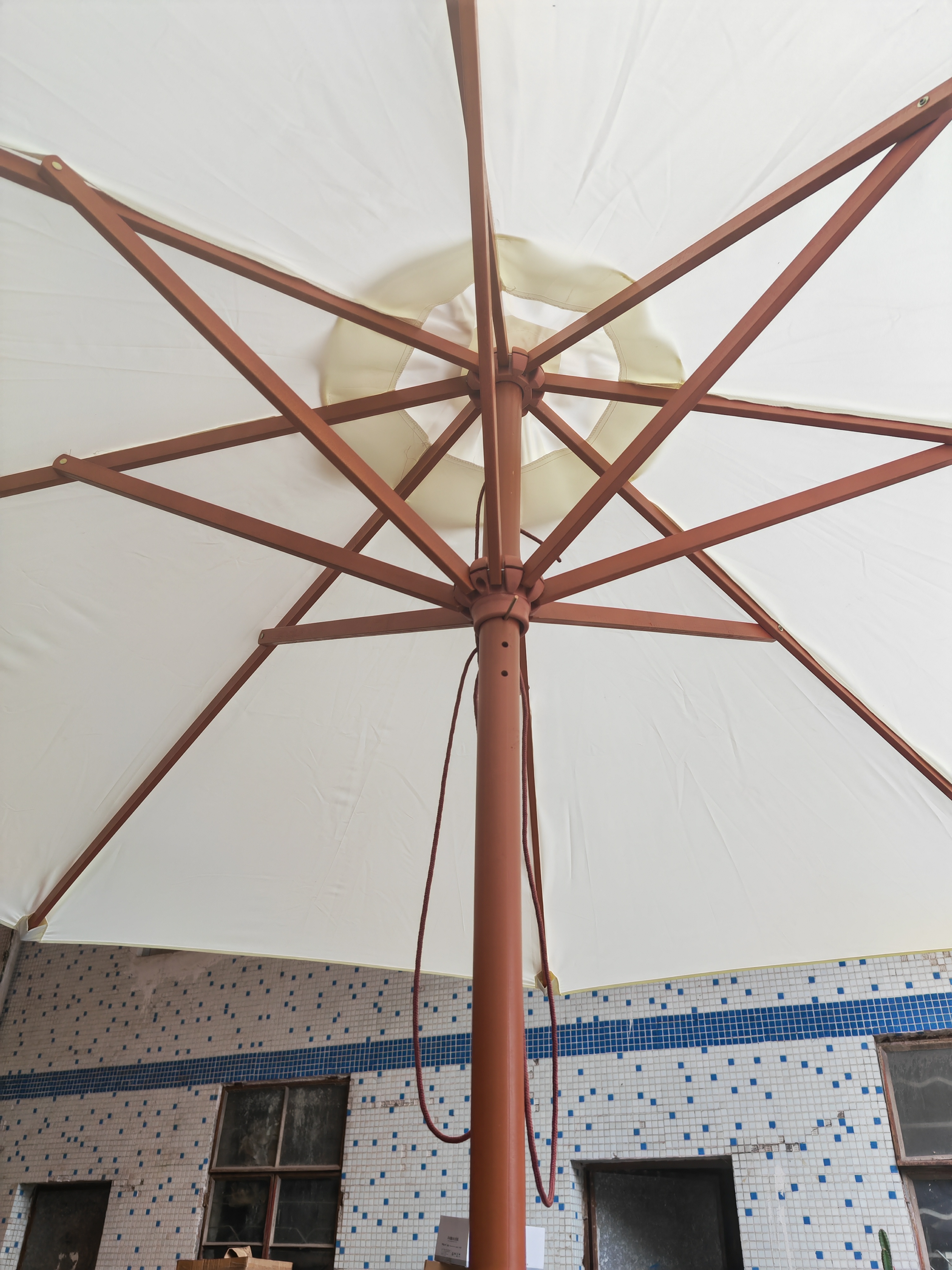 Aluminum alloy garden umbrella outdoor umbrella solid wood  luxury umbrella