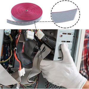 สายเคเบิลริบบิ้นแบบแบน IDC ตัวนำทองแดงของแอนเทรดเดอร์ 10 สาย 32 ฟุต สีเทา สำหรับขั้วต่อขนาด 2.54 มม. - Product Image 2