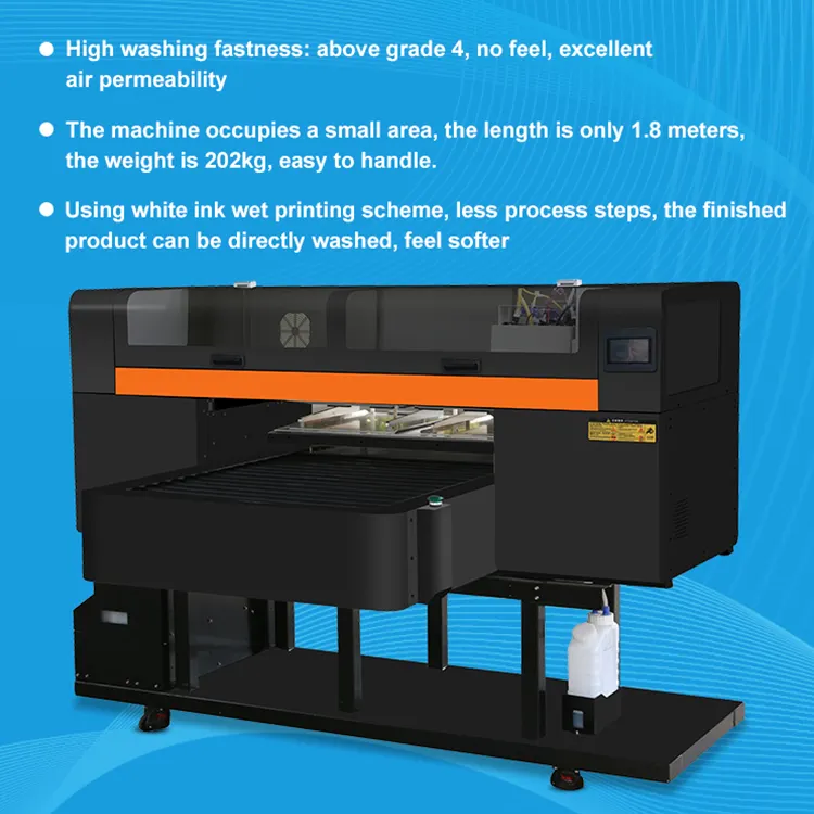 PO-TRY fabrika doğrudan satış yüksek hassasiyetli endüstriyel çift istasyon DTG yazıcı tişört baskı makinesi
