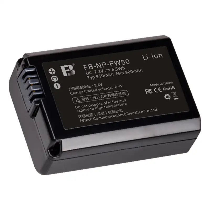 Np-fw50 ricaricabile della batteria 950mAh di digital di FB per la macchina fotografica A6000 A6500 A6300 A7 A7II A7RS A7S A7R A5100 di sony