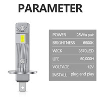 Phares LED de voiture en gros d'usine, phares avant LED H1 3570 à brancher, mini phares LED