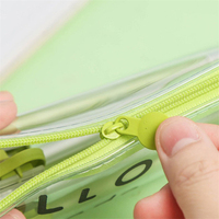 Sac à crayons personnalisé à la mode pochette à crayons en PVC à fermeture éclair pour élève élévateur en plastique étanche