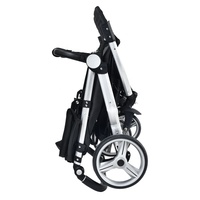 Nouveau chariot bébé pliable double 2026 avec cadre en aluminium, certifié CE CPC, haute qualité, prix usine abordable