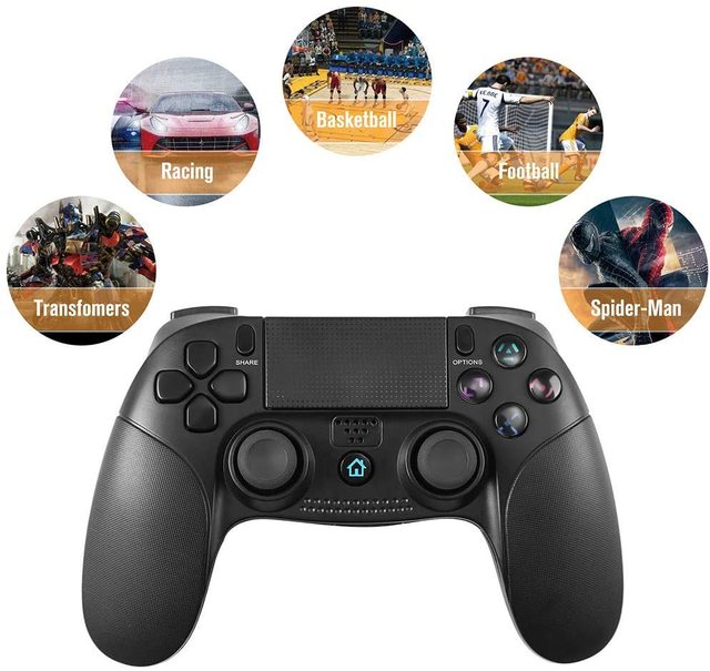 3D Acceleration Sensor Double Motor Vibration Touch Panel for PS4 for PS3 PC-High-Performance Joystick & Game Controller