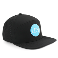 Casquette de baseball imperméable HS15, vente en gros d'usine, avec logo personnalisé, visière plate, 6 panneaux, snapback unisexe, pour activités de plein air, golf, randonnée