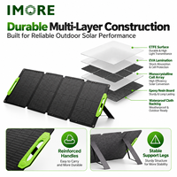Panneau solaire pliable 300W pour camping, module monocristallin ETFE avec connecteurs MC4 pour caravane, camping-car, randonnée et utilisation portable.