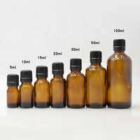 Flacons de Médicaments en Verre de Tailles Multiples, Clairs ou Ambrés, Avec Bouchons à Vis