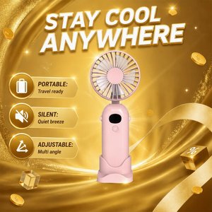 Ventilateur portable pliable rechargeable OEM <span class=keywords><strong>Black</strong></span> <span class=keywords><strong>Friday</strong></span> 2026 avec batterie 2000 mAh pour usage extérieur et intérieur, 5 niveaux de vitesse - Product Image 1