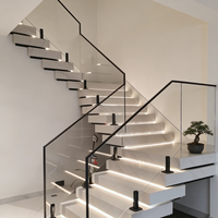 Support de base de garde-corps d'escalier en acier inoxydable 304 201 de 160 mm et 200 mm, durable et de haute qualité, pour intérieur et extérieur, vente en gros