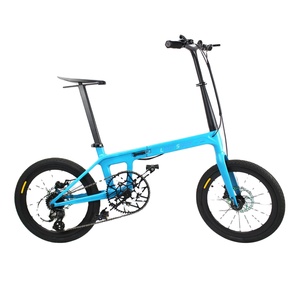 Vélo pliant Light Shark Technology 20 pouces en fibre de carbone intégrale, super urbain, 7 vitesses avec jante variable, batterie QS81 intégrée au tube diagonal QS - Product Image 1