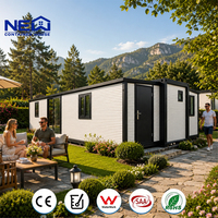 Module de maison conteneur préfabriquée extensible et pliable, 2-4 chambres, 20 pieds, 40 pieds, design moderne, solution complète pour projet