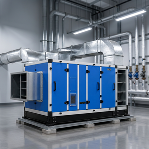 Unidad de Tratamiento de Aire (UTA) Industrial Azul, Sistema HVAC, Unidad de Ventilación Interior Modular, Equipo de Aire Acondicionado Comercial para Sótanos - Product Image 1