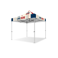 Fabriqué en Chine, auvent pliable de 10x10 pieds avec impression par sublimation, coloré, robuste, avec structure en aluminium, pour événements commerciaux