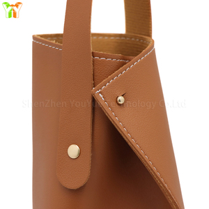 Đơn giản PU da giữ chai rượu vang khuyến mại chai rượu vang <span class=keywords><strong>Carrier</strong></span> Bag rượu vang sang trọng Túi Quà Tặng - Product Image 5