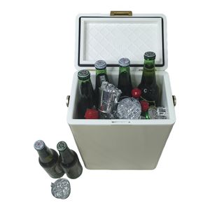 <span class=keywords><strong>10</strong></span> litres métal roulant en acier Portable multi-fonctionnel froid et chaud double usage nourriture et boissons glacière poitrine glacière - Product Image 2