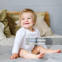 Combinaison pour bébé nouveau-né à manches longues, blanche, 100% coton, respirante, fermeture à boutons pression, logo personnalisé disponible, combinaison OEM ODM