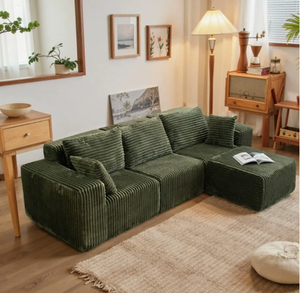 Ensemble de canapés modulaires modernes en tissu corduroy, <span class=keywords><strong>canapé</strong></span> en forme de L, meubles de salon, <span class=keywords><strong>canapé</strong></span> confortable et grand, luxe - Product Image 6