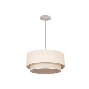 Lampada a sospensione doppia 1L beige, cilindro 50/40, regolabile, ideale per l'illuminazione di spazi interni ed esterni. - Product Image 1