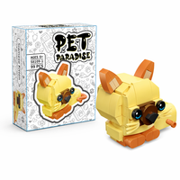 Set de Bloques de Construcción de Gato Amarillo, Juguete de Construcción STEM, Ladrillos Educativos DIY, Kit de Modelo de Animal de Compañía, Regalo para Niños de 6 Años en Adelante