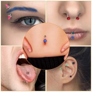 ห่วงเหล็กผ่าตัดทำจากอะคริลิครวม110ชิ้นห่วงเจาะร่างกายจิวเวอรี่สำหรับเจาะร่างกาย - Product Image 5