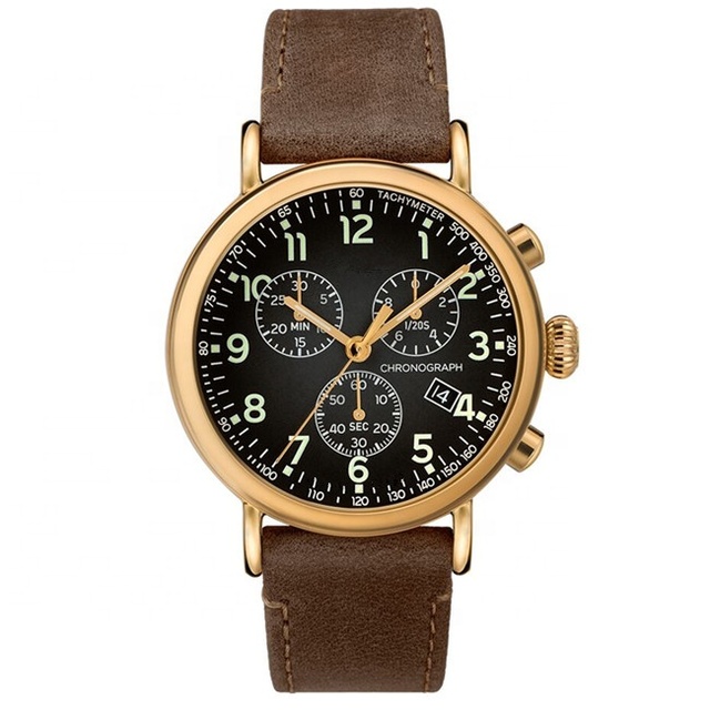 OEM Custom Logo Chronograph Watch Manufacturer Japan Quartz Movement Stainless Steel Branded Watch for Men
