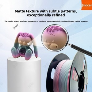 เส้นพลาสติกพิมพ์ 3 มิติ Jinccai PLA แบบไล่สี หลายสี ขนาด 1.75 มม. +/-0.02 มม. น้ำหนัก 1 กก. รุ่น PLA-Matte Series - Product Image 6