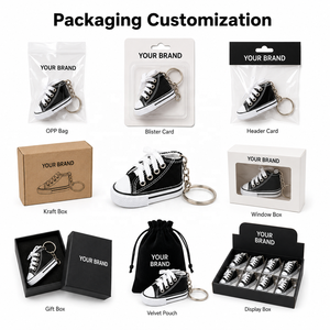 Llavero de zapatilla de lona miniatura con logo personalizado, llavero de zapato realista para promoción de marcas deportivas, regalo de graduación, venta al por mayor - Product Image 5