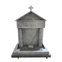 Croix commémorative en granit poli, pierre naturelle, avec design américain traditionnel pour application dans les cimetières