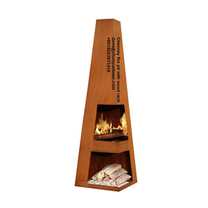 Precio <span class=keywords><strong>bajo</strong></span> <span class=keywords><strong>chimenea</strong></span> al aire libre 500*350*1500mm de acero corten de pozo de <span class=keywords><strong>fuego</strong></span> con madera de almacenamiento - Product Image 3