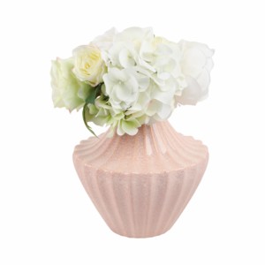 Vaso in ceramica scanalato e arrotondato per soggiorno, decorazione per la casa, centrotavola, decorazione per camera da letto. - Product Image 2