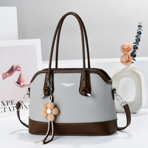 Sac à main color-block avec porte-clés poupée, taille moyenne, sac à bandoulière quotidien, style tendance, été 2026, doublure en polyester - Product Image 3