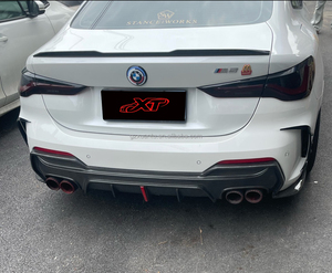 Difusor de parachoques trasero de fibra de carbono estilo G22 3D para <span class=keywords><strong>BMW</strong></span> 4 Series G22 G23 Coupe Spoiler Lip Body Kit <span class=keywords><strong>2020</strong></span> + - Product Image 4