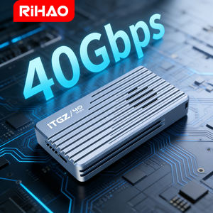 Boîtier SSD <span class=keywords><strong>externe</strong></span> ITGZ 40 Gbps <span class=keywords><strong>Thunderbolt</strong></span> 4 M.2 NVMe <span class=keywords><strong>1</strong></span> baie en aluminium USB Type C pour ordinateur portable - Product Image 1