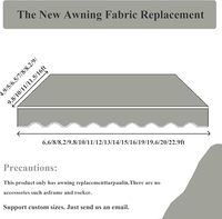Auvent de patio rétractable moderne avec tissu de remplacement imperméable pour le soleil et la pluie et matériau de voile en polyester à cadre métallique