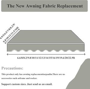 Hiện đại có thể thu vào Patio mái hiên với không thấm nước mặt trời và mưa bóng thay thế vải và khung kim loại Polyester buồm chất liệu - Product Image 6