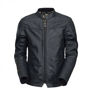 Chaqueta de Motociclista de Piel de Oveja 100% Genuina para Hombre, a la Moda, Ecológica, Transpirable, Impermeable y Cortavientos para Invierno - Product Image 1