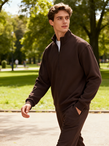 <span class=keywords><strong>Felpa</strong></span> <span class=keywords><strong>con</strong></span> Cappuccio Casual Personalizzata di Alta Qualità <span class=keywords><strong>con</strong></span> Zip in Poliestere e Cotone Pesante per <span class=keywords><strong>Uomo</strong></span> - Product Image 4